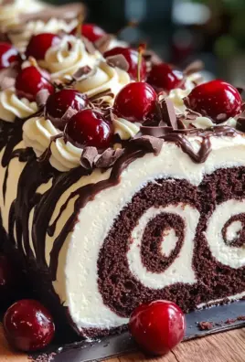Elegant Black Forest Cake Roll