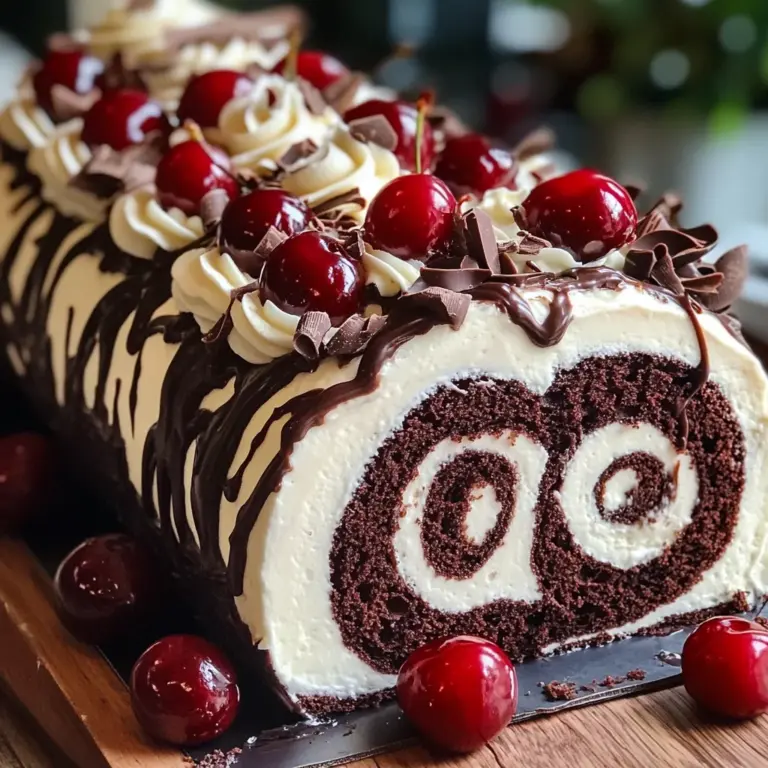 Elegant Black Forest Cake Roll