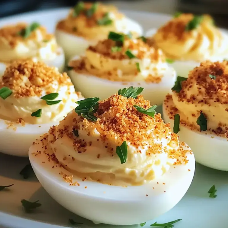 Garlic Parmesan Deviled Eggs