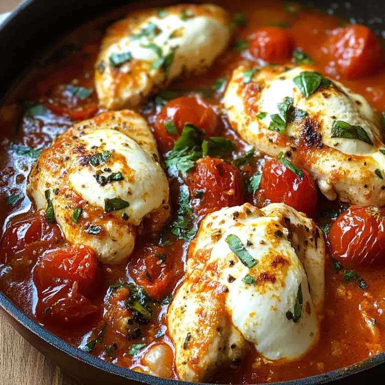 Garlic Tomato Chicken with Mozzarella