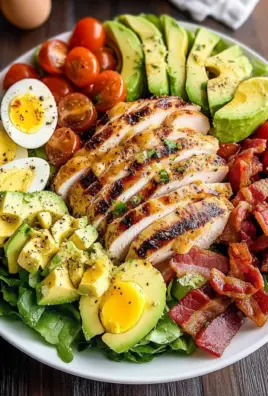 Grilled Chicken Cobb Salad with Honey Dijon {Paleo, Whole30 Option}