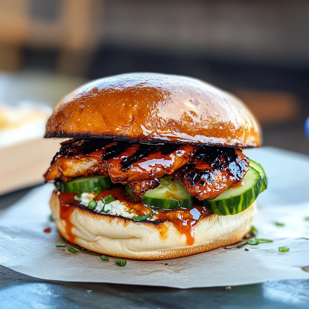 Grilled Korean BBQ Chicken Sandwich