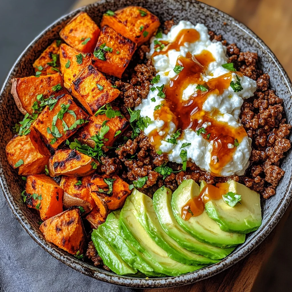 Ground Beef Hot Honey Bowl
