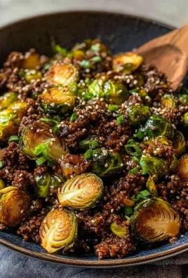Ground Beef and Brussels Sprouts