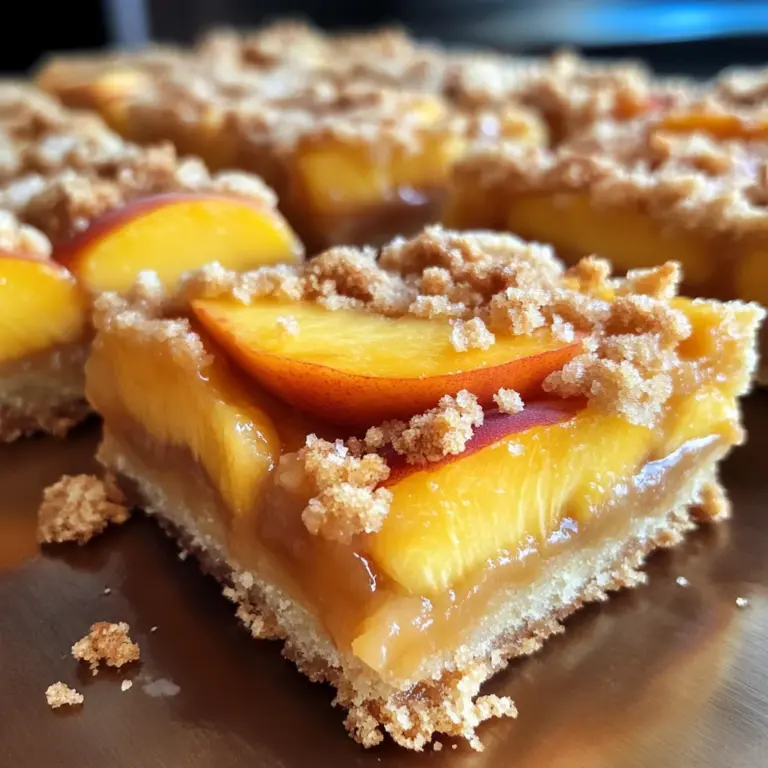 Heavenly Summer Peach Bars: A Sweet Slice of Sunshine