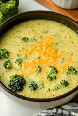 High Protein Broccoli Cheddar Soup