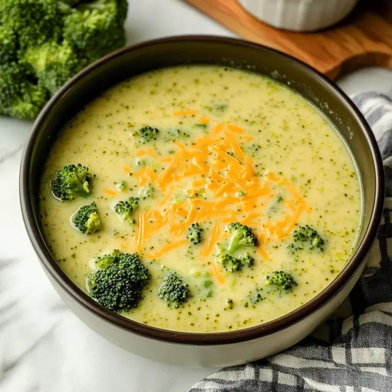 High Protein Broccoli Cheddar Soup