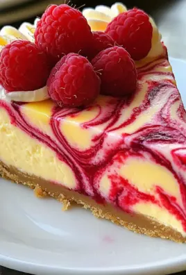 Luscious Lemon Raspberry Swirl Cheesecake