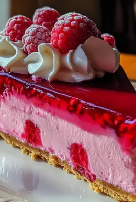 Luxurious Pink Velvet Raspberry Cheesecake
