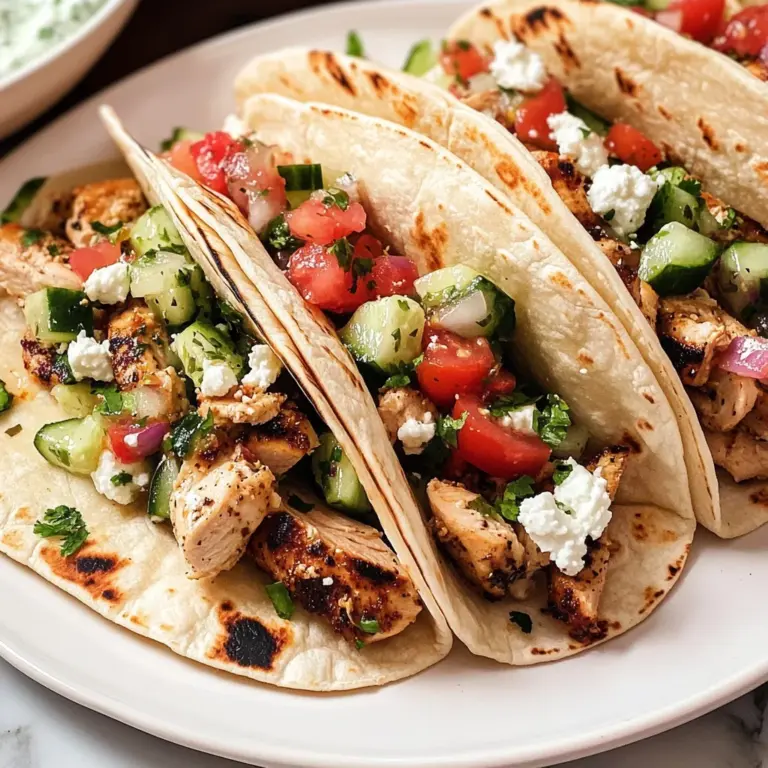 Mediterranean Chicken Tacos