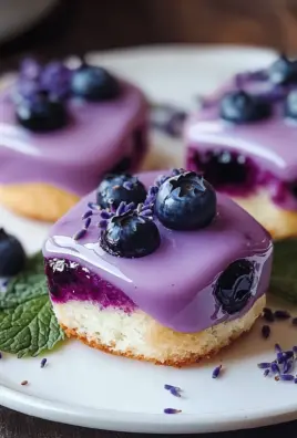 Mini Lavender Blueberry Cakes