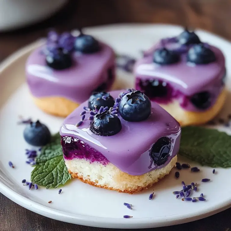 Mini Lavender Blueberry Cakes