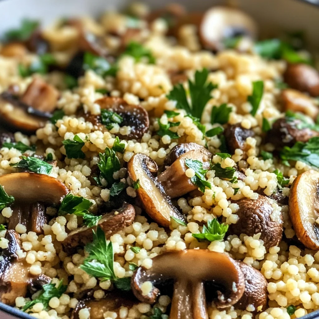 Mushrooms Couscous with Herbs