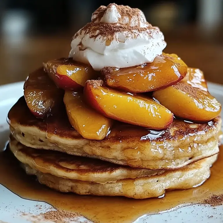 Peach Cobbler Pancakes