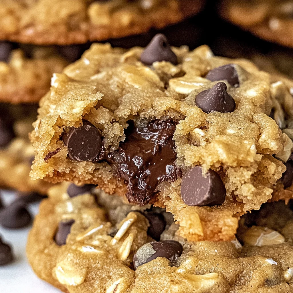Peanut Butter Oatmeal Chocolate Chip Cookies