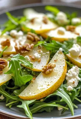 Pear and Arugula Salad with Honey Vinaigrette