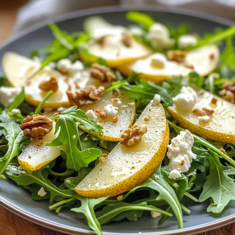 Pear and Arugula Salad with Honey Vinaigrette
