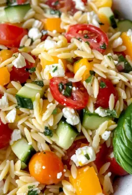 Rainbow Orzo Salad