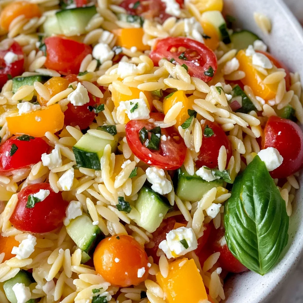 Rainbow Orzo Salad