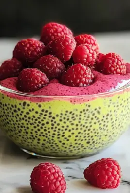 Raspberry Matcha Chia Pudding