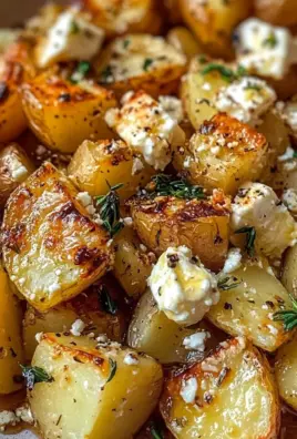Roasted Potatoes with Baked Feta and Garlic