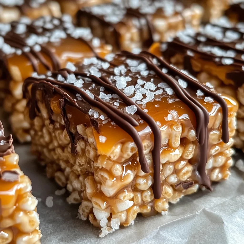 Salted Caramel Rice Krispie Treats: A Sweet & Salty Indulgence