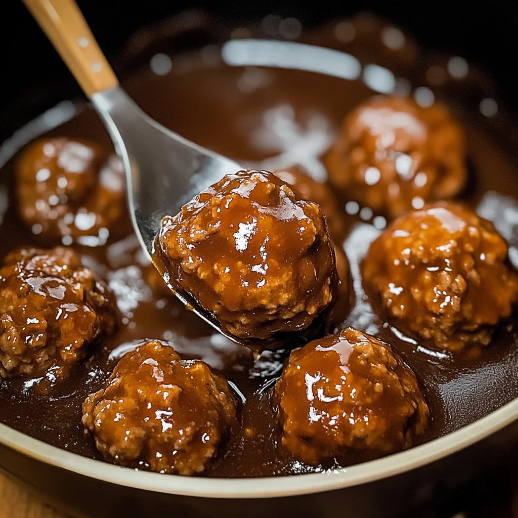 Slow Cooker Salisbury Steak Meatballs (Frozen Meatballs)