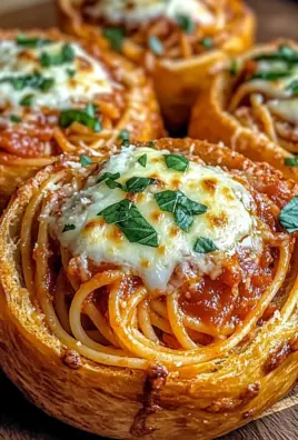 Spaghetti Garlic Bread Bowls