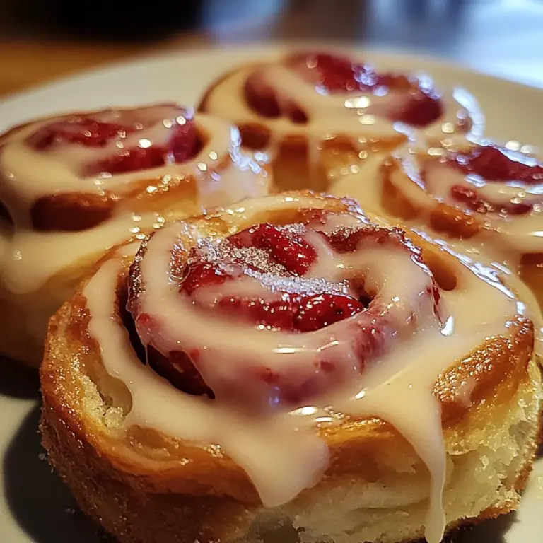 Strawberry Cheesecake Cinnabon Rolls