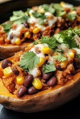 Stuffed Sweet Potatoes with Spiced Turkey and Black Beans