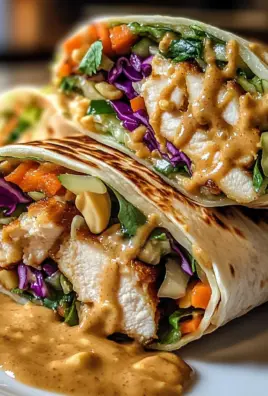 Thai Peanut Chicken Wraps