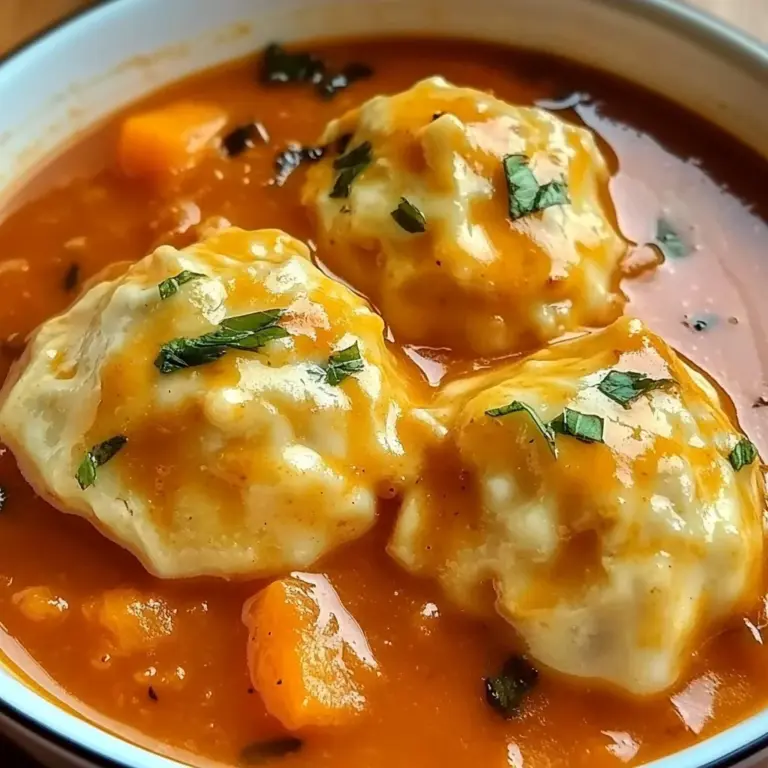 Tomato Dumpling Soup
