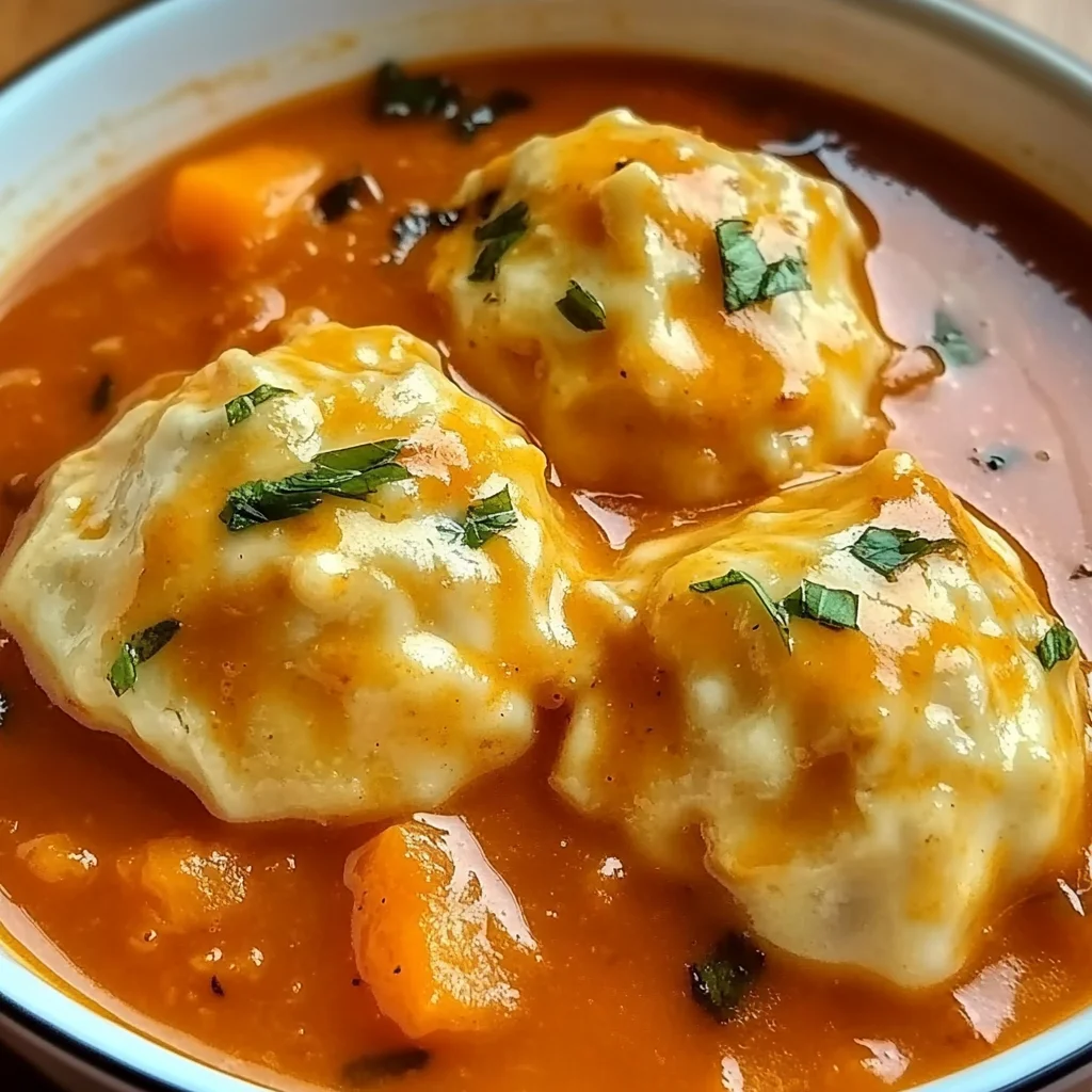 Tomato Dumpling Soup