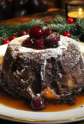 Traditional Plum Pudding with Brandy Butter Sauce