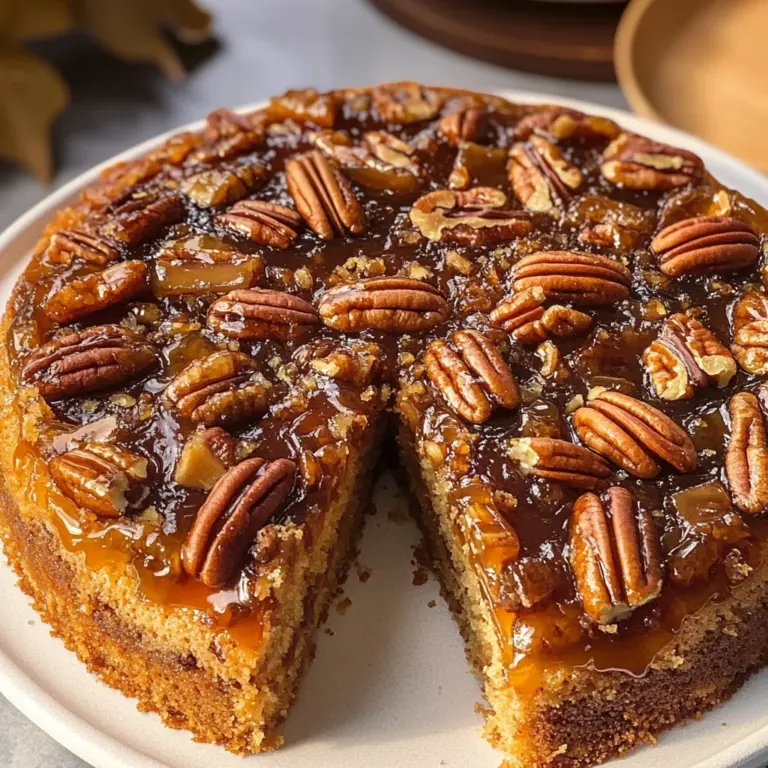 Vegan Pecan Upside Down Cake