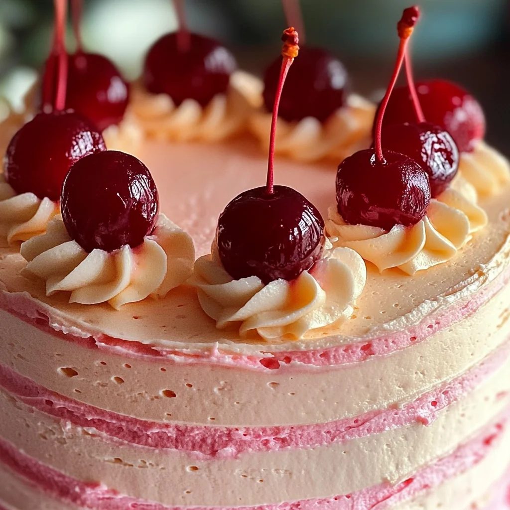 Vintage Maraschino Cherry Cake