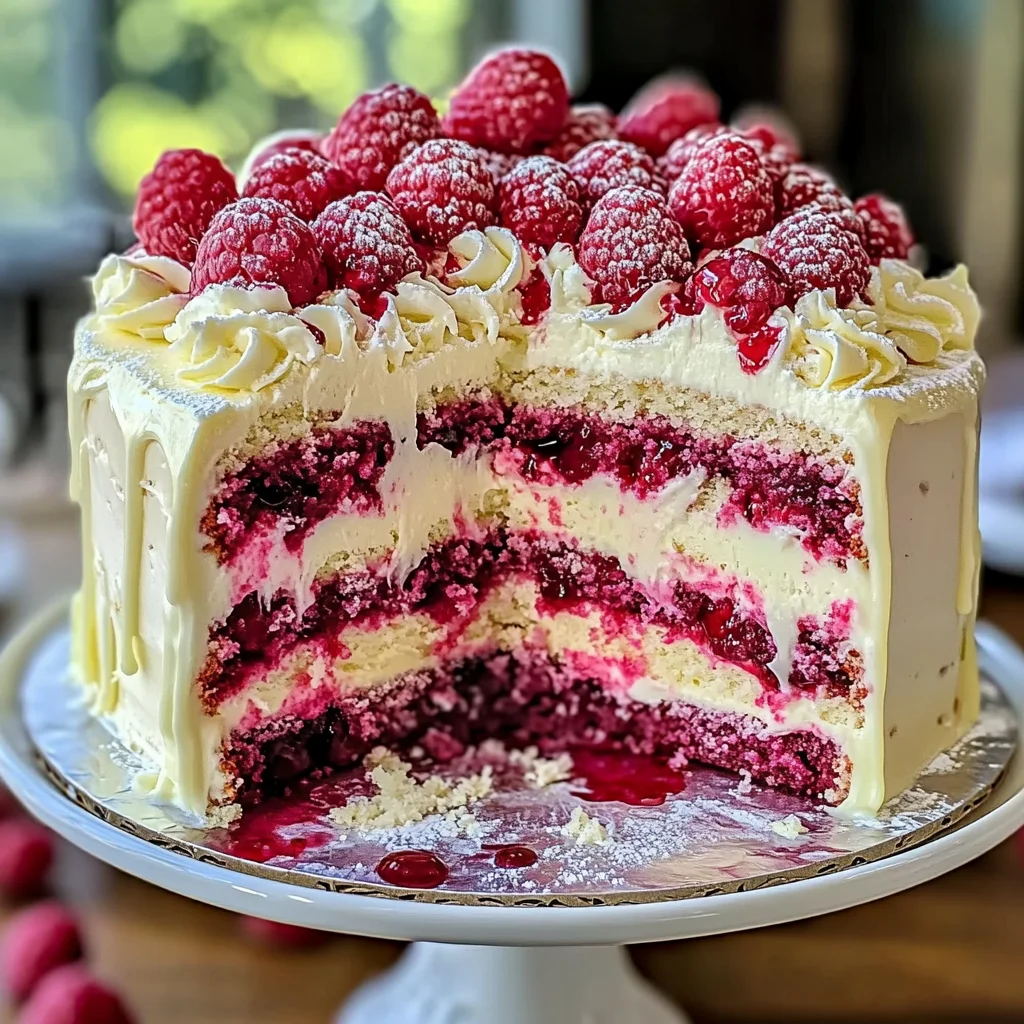 White Chocolate Raspberry Dream Cake : A Heavenly Dessert