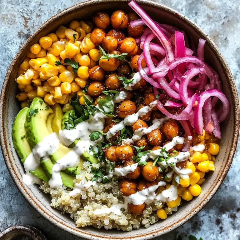 BBQ Ranch Chickpea Quinoa Bowls