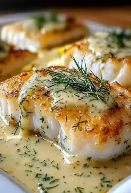 Baked Cod with Lemon-Dill Sauce