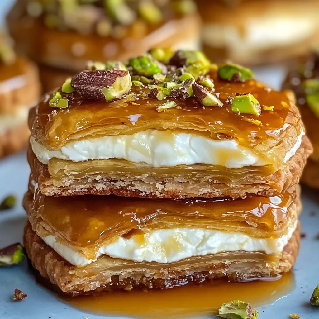 Baklava Cream Sandwich Cookies - Sweet and Nutty Treats