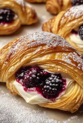 Berries and Cream Filled Croissants