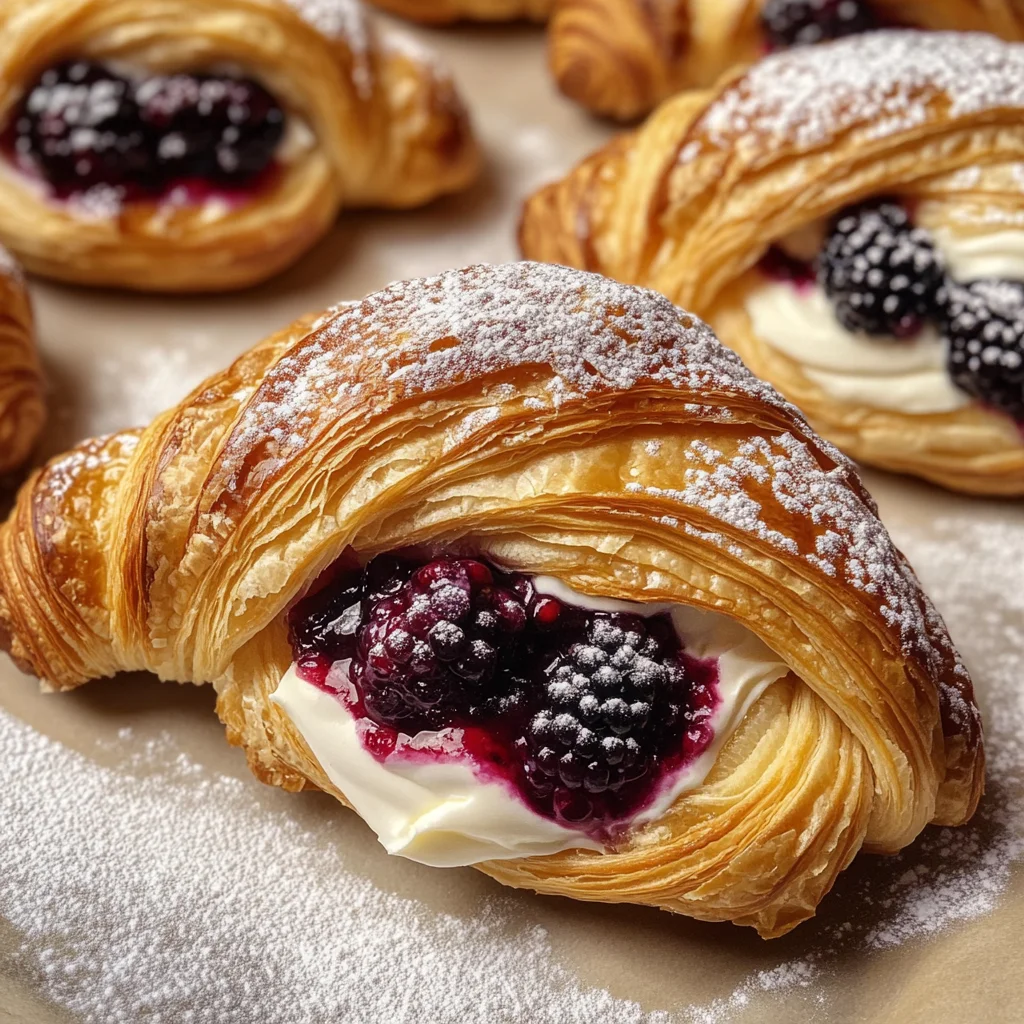 Berries and Cream Filled Croissants