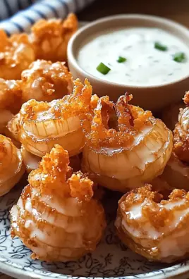 Bite-Sized Blooming Onions with Buttermilk Ranch Dip Delight