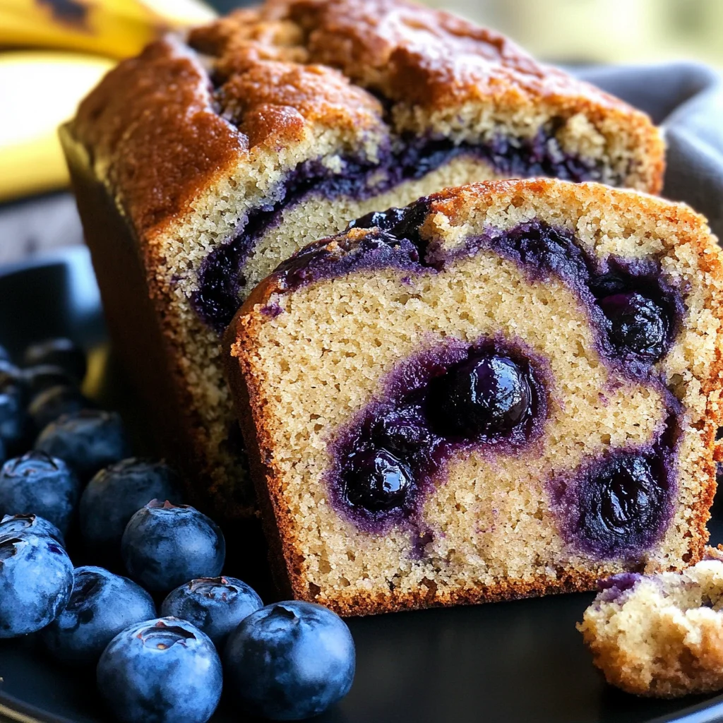 Blueberry Cinnamon Swirl Banana Bread
