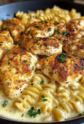 Cajun Garlic Chicken with Creamy Mozzarella Alfredo Twisted Pasta