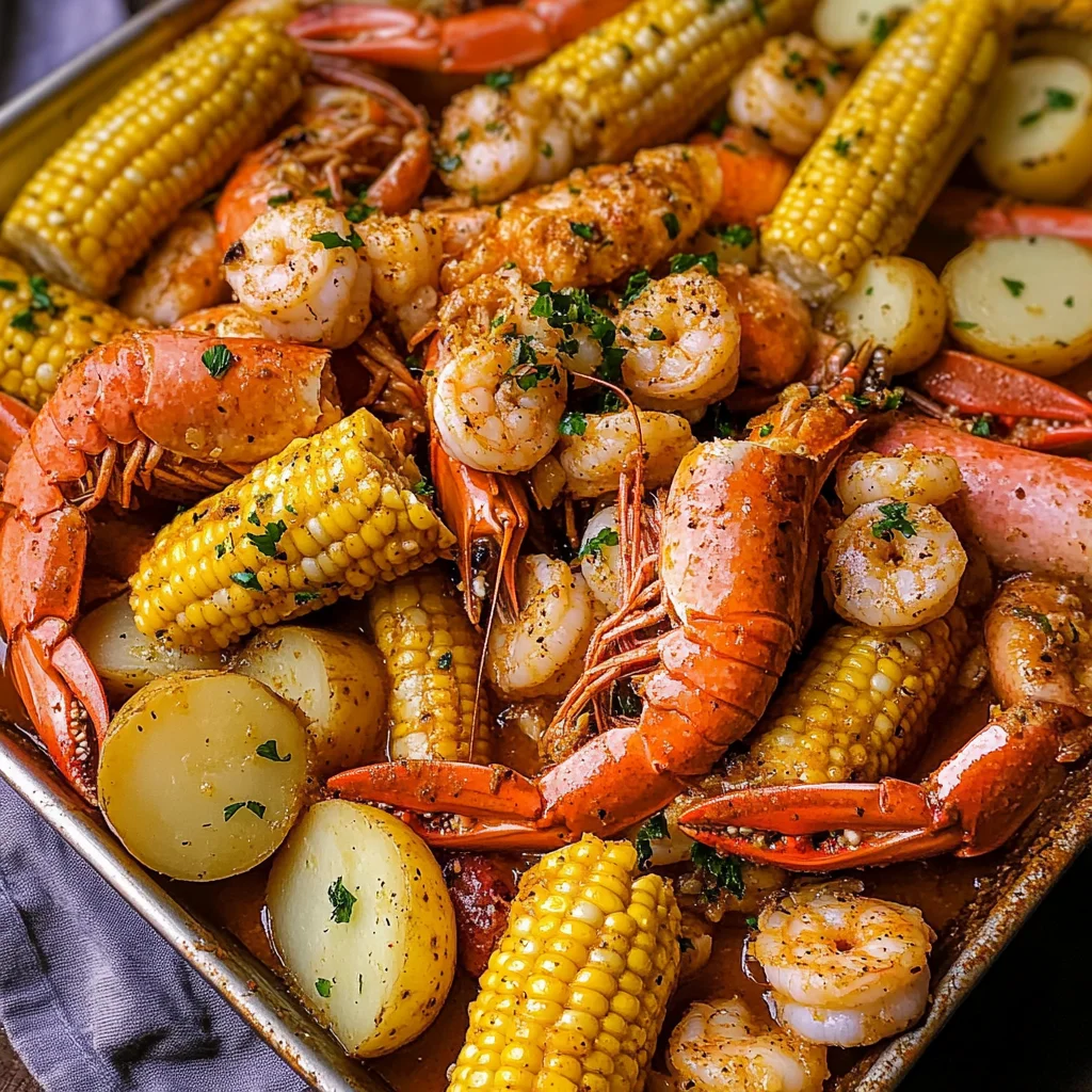 Cajun Seafood Boil with Garlic Butter Sauce
