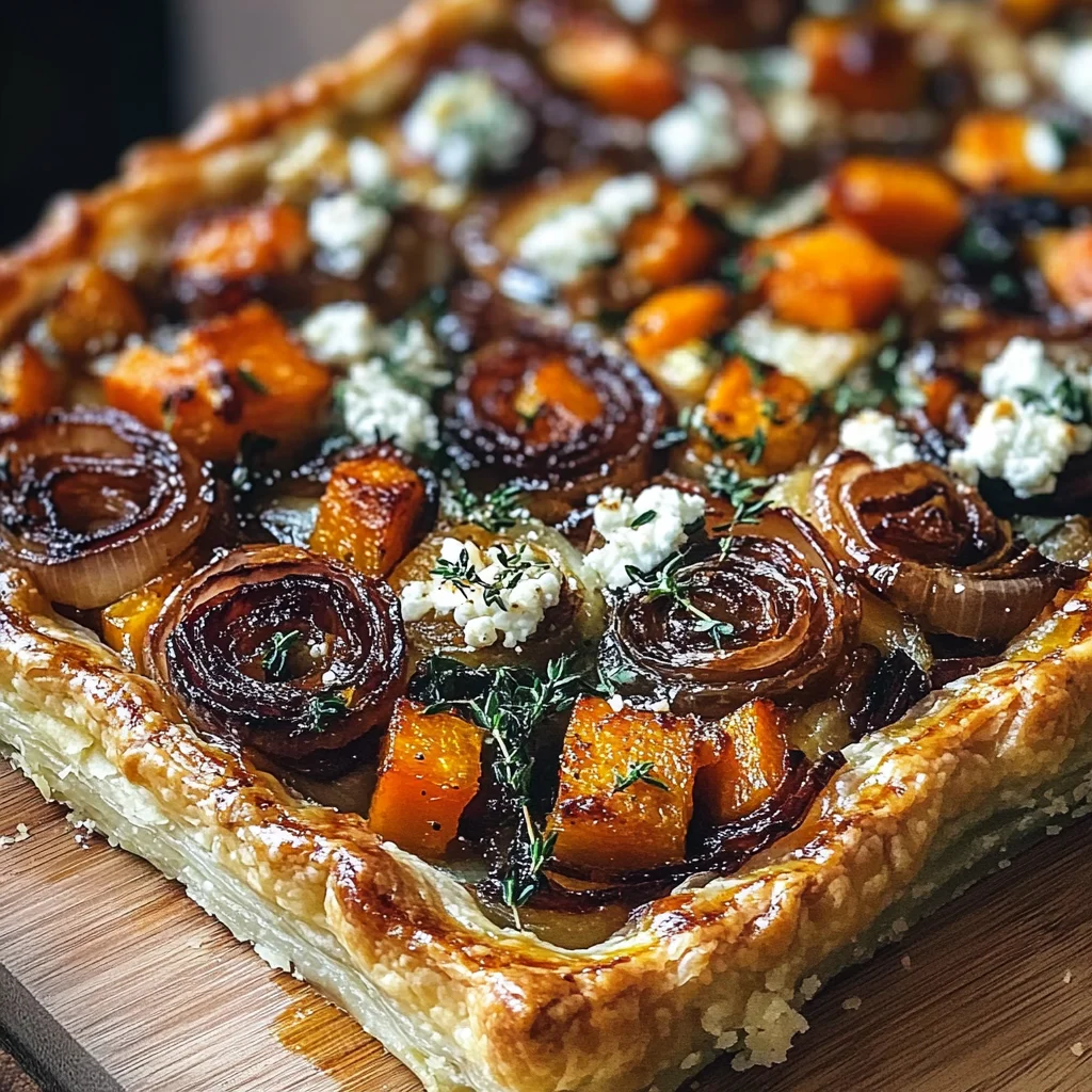 Caramelized Onion Butternut Squash Tart