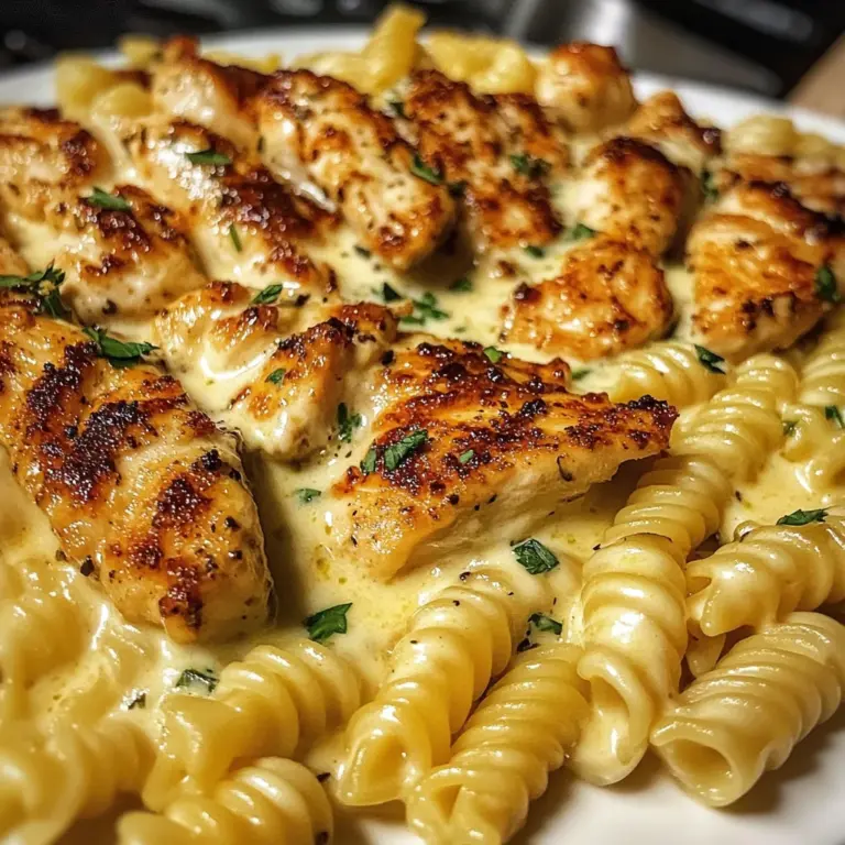 Cheesy Garlic Chicken Rotini in Cajun Cream Sauce