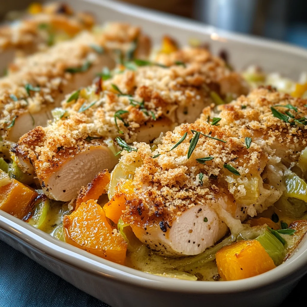 Chicken Leek and Butternut Squash Bake – The Ultimate One-Pan Dinner