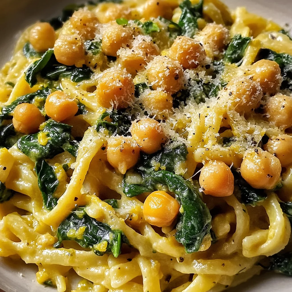 Chickpea and Spinach Pasta